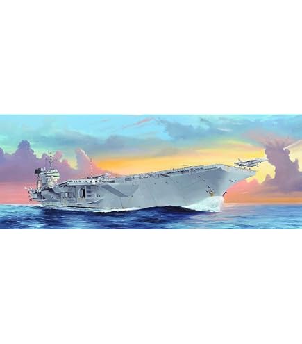 CV-63 KITTY HAWK 艦船モデル 透明ケース付き　　おまけ２個付き Amazon.com: Trumpeter #5619 USS Kitty Hawk CV-63 Plastic Model Kit
